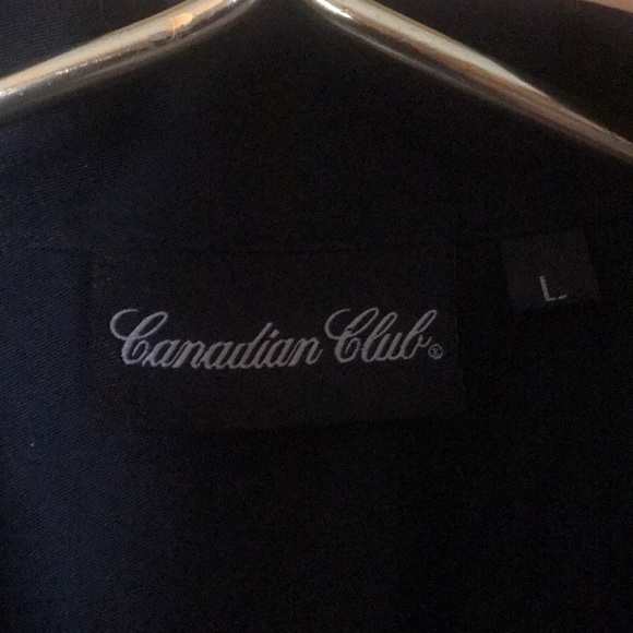 Canadian Club sz L Black button down shirt - Picture 4 of 7